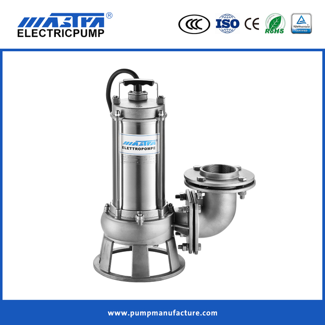 Mastra 220V 380V 10HP all stainless steel submersible wastewater pump manufacturers MBS series industrial sewage pumps