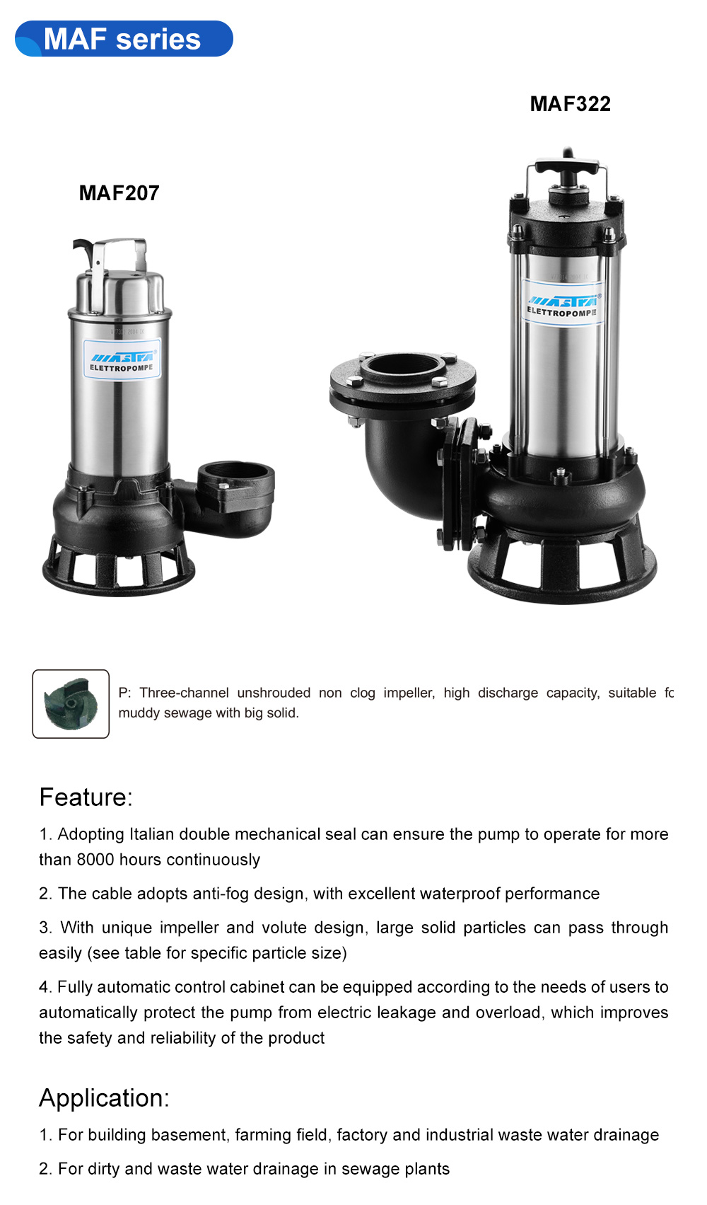 sewage pump uses